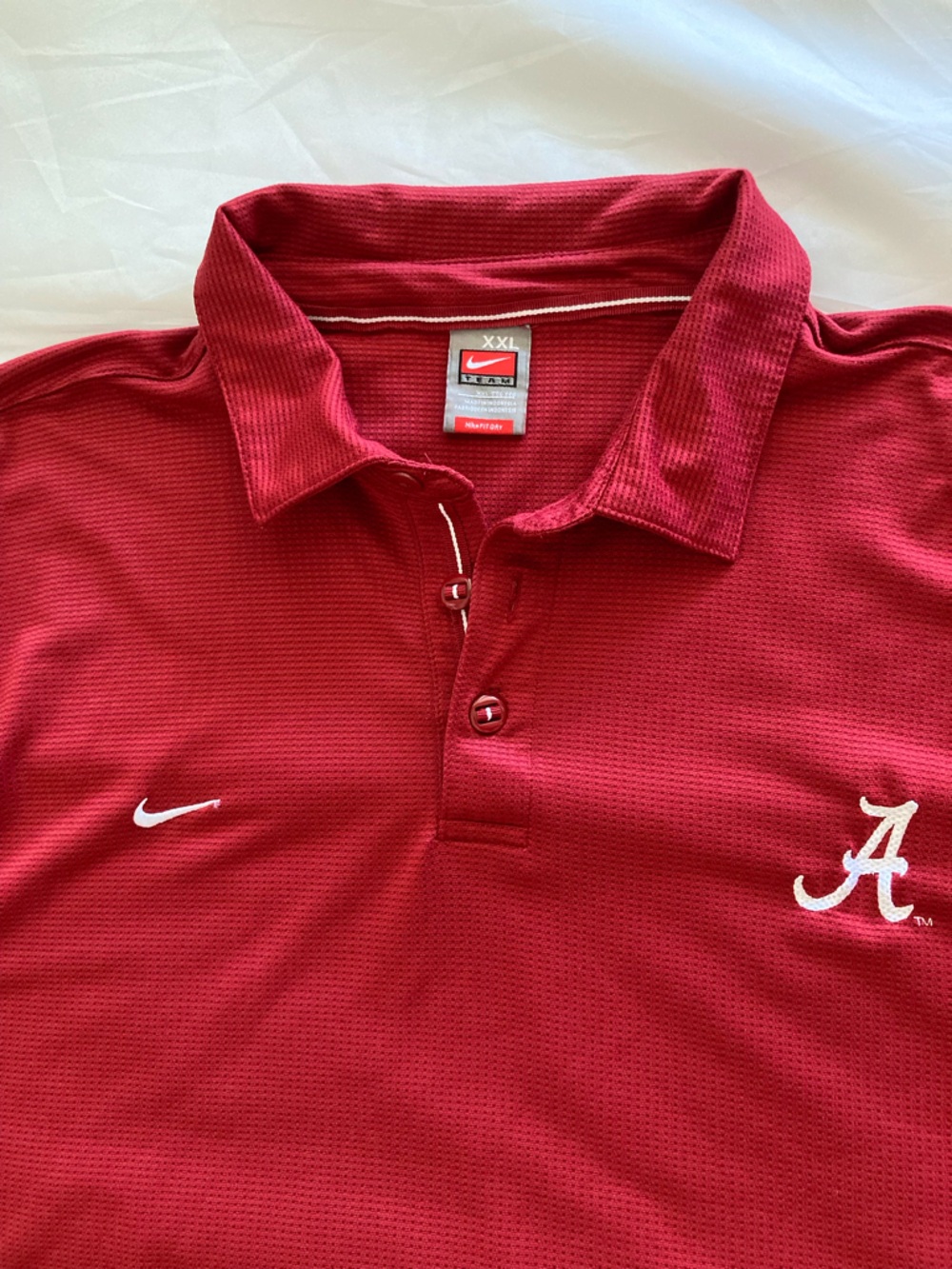 Nike Dri-FIT Team Alabama Crimson Tide Polo Shirt Men’s XXL Red Vintage 90’s EUC